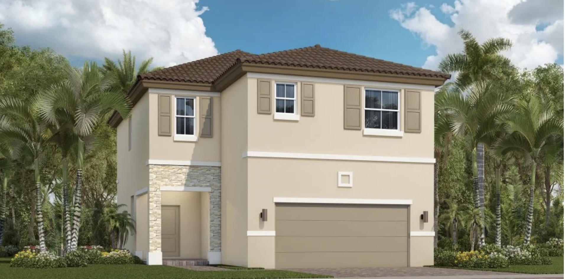 Altamira Stone Facade Model Home