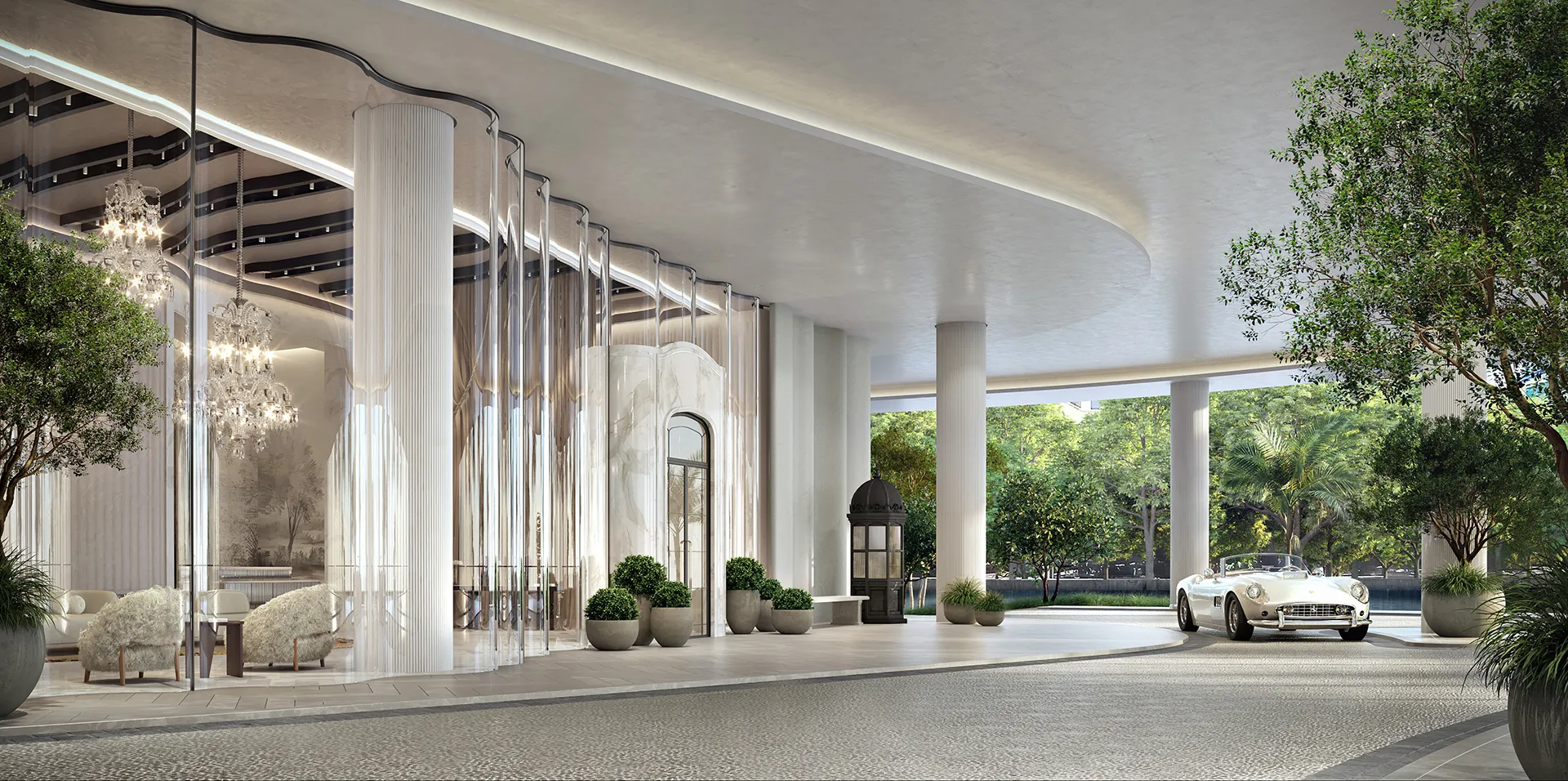 Baccarat Open-Concept Living Room