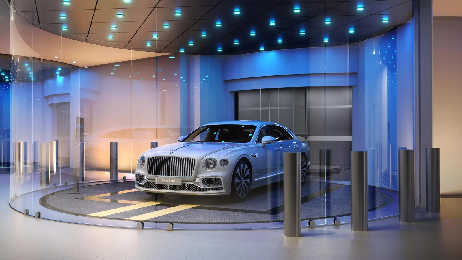Bentley Dezervator Araç Asansörü Yeşil Süper Araç