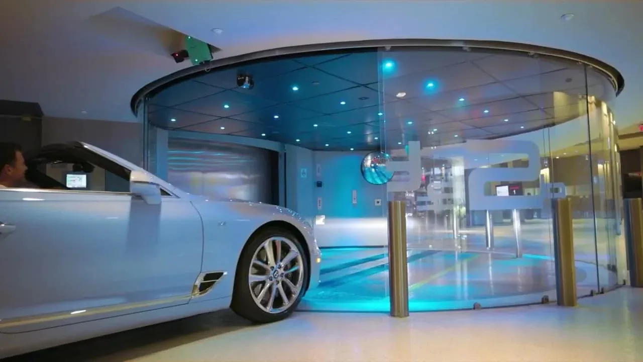 Bentley Private Sky Garage Glass Walls