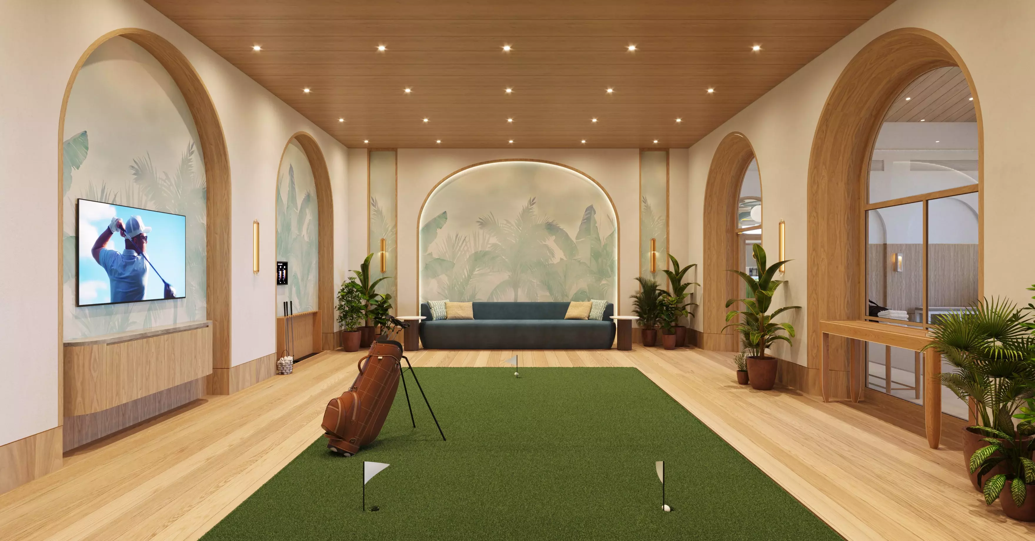 South Flagler House Professional Golf Simulator